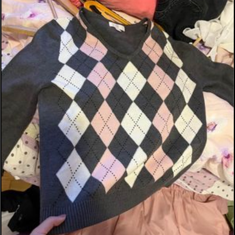 checker sweater